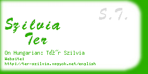 szilvia ter business card